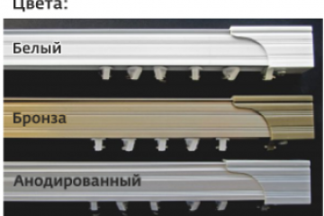 карнизы алюминиевые для штор