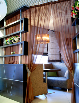 шторы в кафе