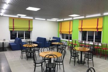 шторы в кафе дизайн