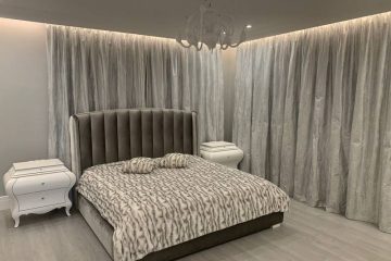 современные шторы для спальни