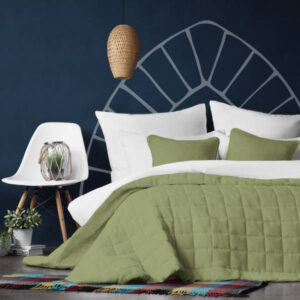 Покрывало Квадраты классика фисташка