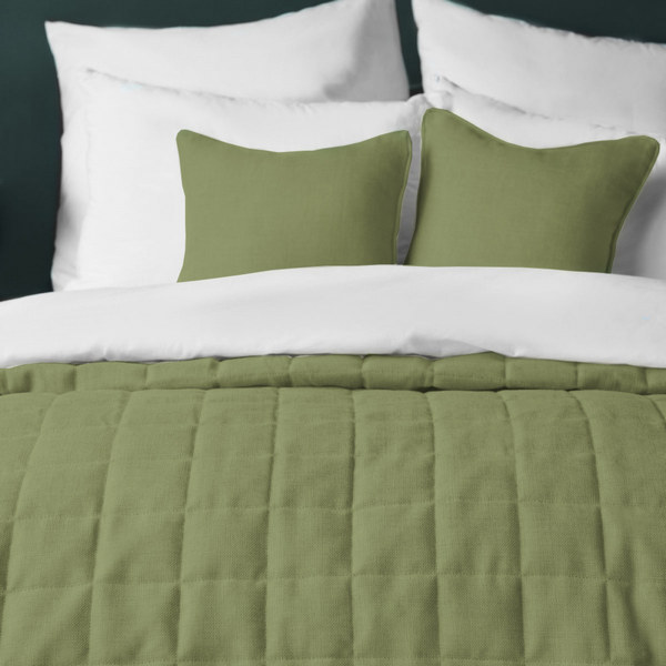 Покрывало Квадраты классика фисташка