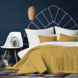 Покрывало Квадраты классика охра