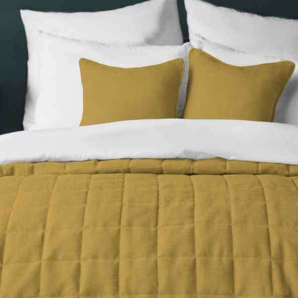 Покрывало Квадраты классика охра