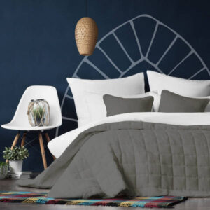 Покрывало Квадраты классика серый