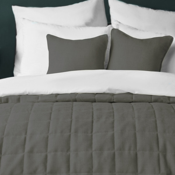 Покрывало Квадраты классика серый