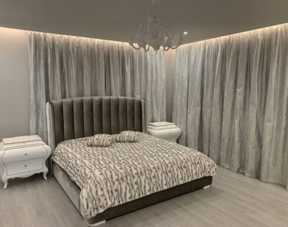 современные шторы для спальни